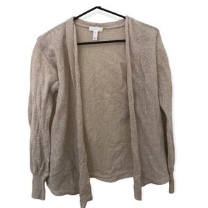 Leith mohair angora wool blend light open cardigan